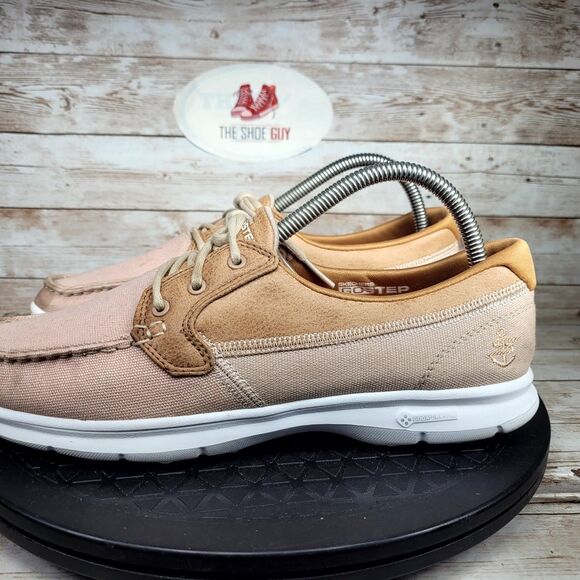 Skechers Go Step Goga Max Women's Size 9.5 Natural Beige Casual Boat Shoes 14416 - Picture 6 of 14